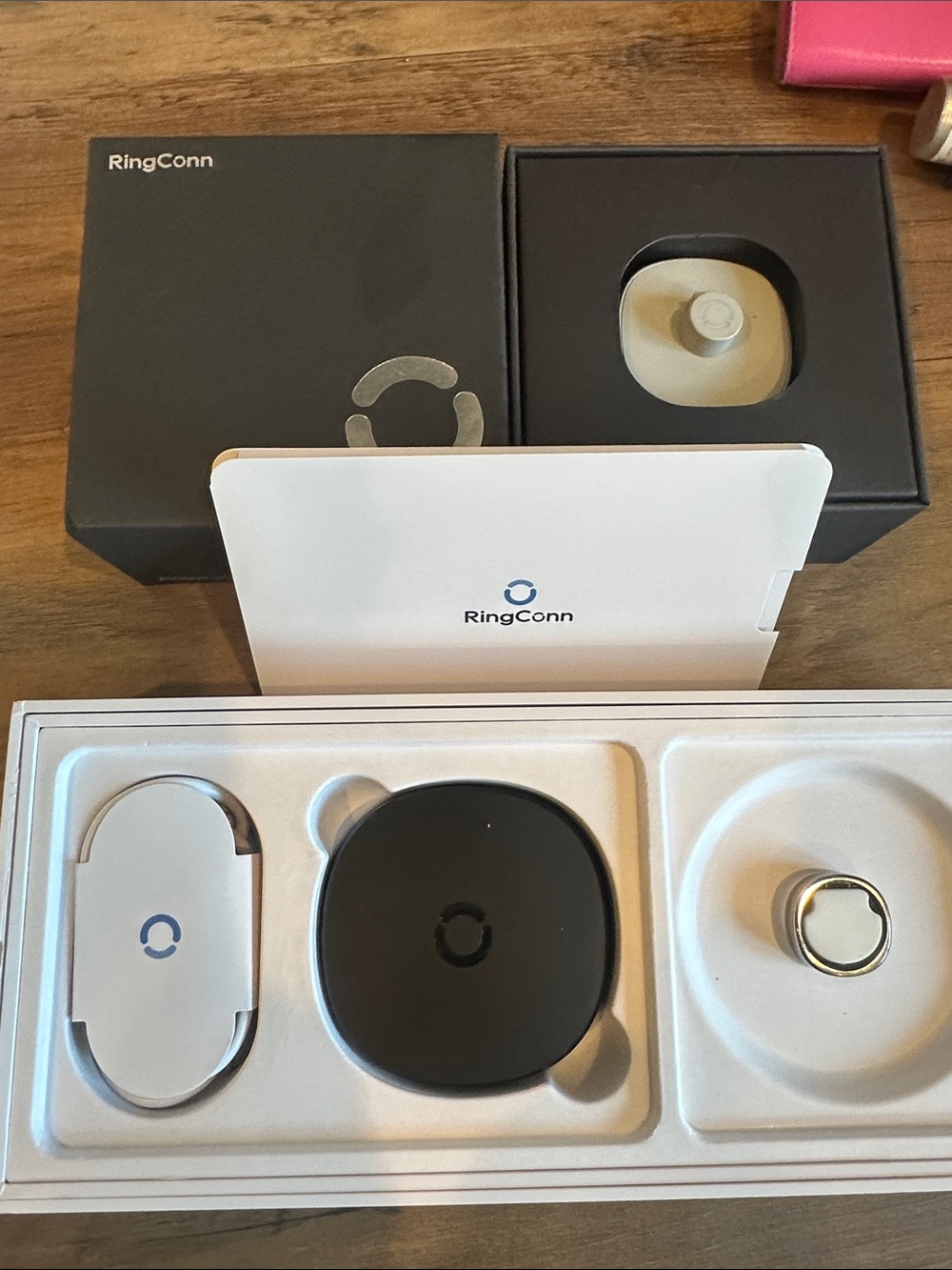 RingConn Smart Ring 2 in Silver & Black - Size 8